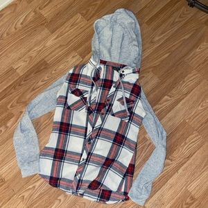 Rue 21 Button Down W/hoodie